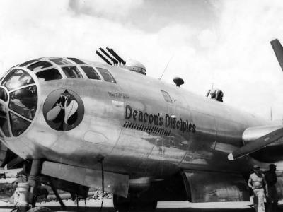 B-29 Superfortress 42-24492 of the 40th Bomb Group, 25th BS, nose art