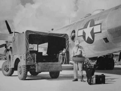 Boeing B-29 Superfortress on airfield