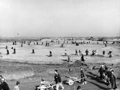 Building B-29 bases in China February 1944