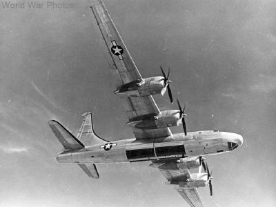 TB-32 42-108524 in flight