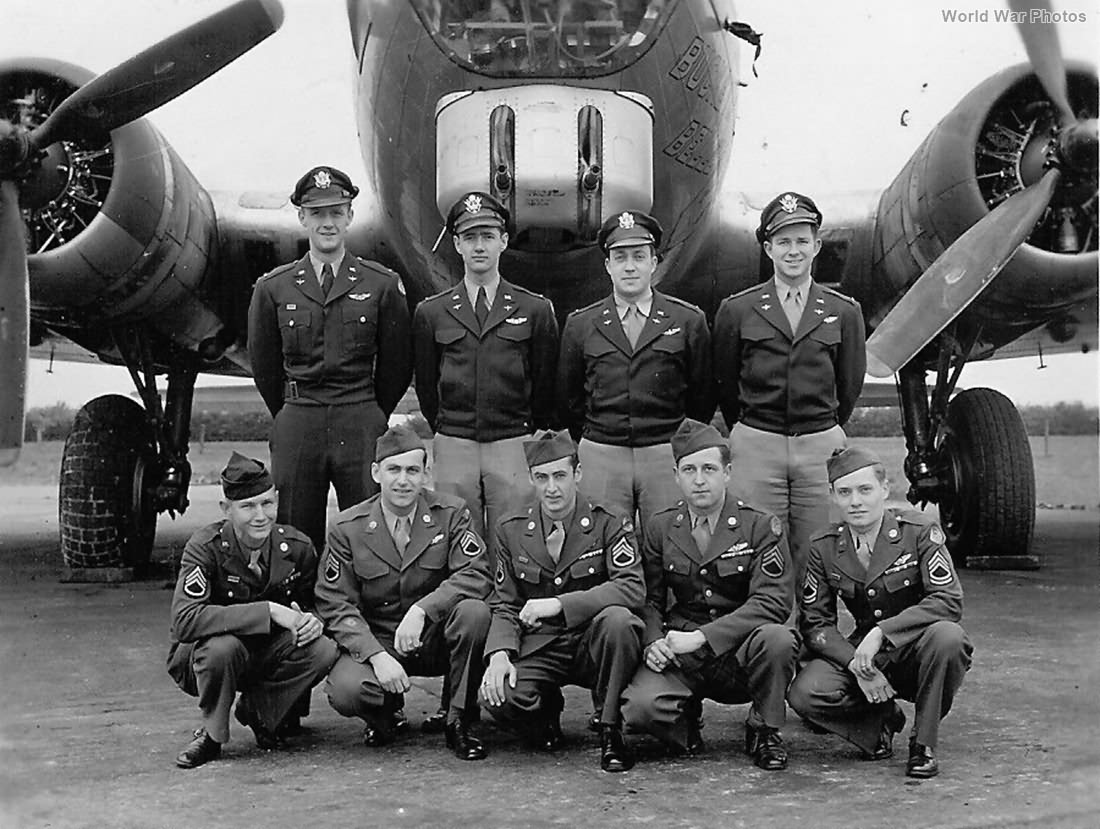 384th BG Aircrew With B-17G Buckeye Belle | World War Photos