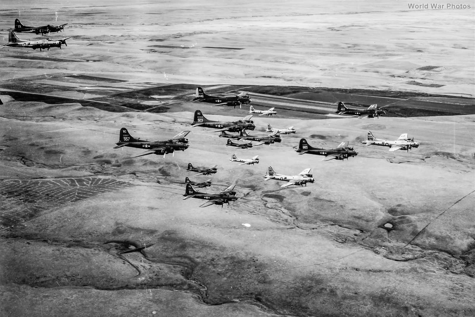 B-17F on a training mission over Rapid City in 1944 2