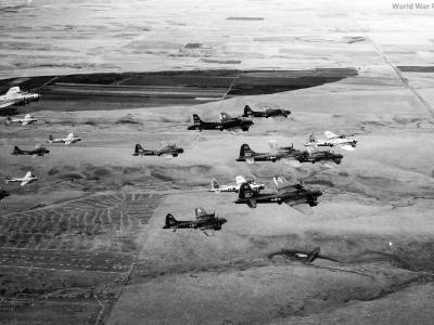 B-17F on a training mission over Rapid City in 1944 4