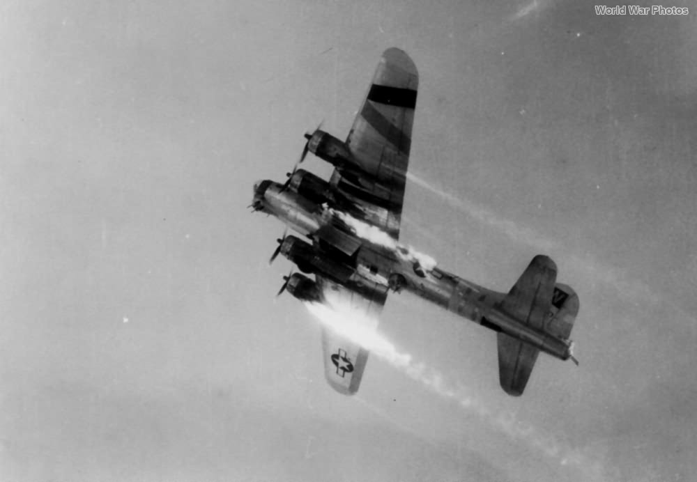 B-17G Of The 486th Bomb Group In Flames | World War Photos