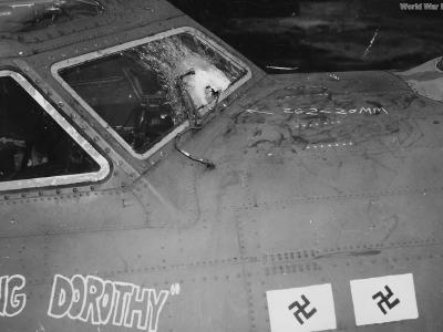 B-17 of the 388th BG with 20mm Battle Damage September 1943