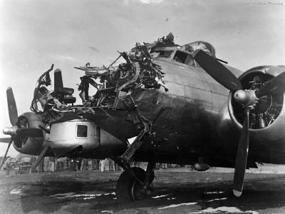 Damaged B-17G 43-38172