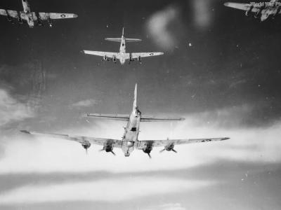 B-17s of the 398th Bomb Group
