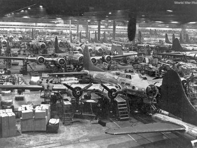 B-17G on assembly line