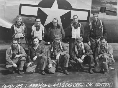 Col Hunter with lead crew B-17 398th BG