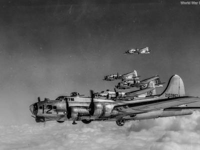 Flying Fortress Formation over Laredo Texas 1944