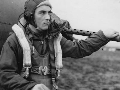 Tail gunner Staff Sergeant John Griscom of 388th BG