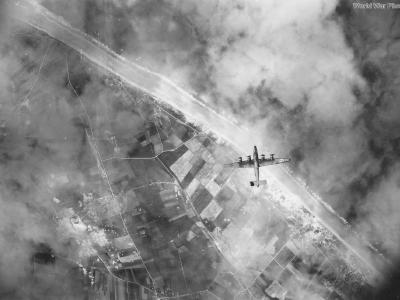 B-24 of the 446th BG over SANGATTE FRANCE 1944