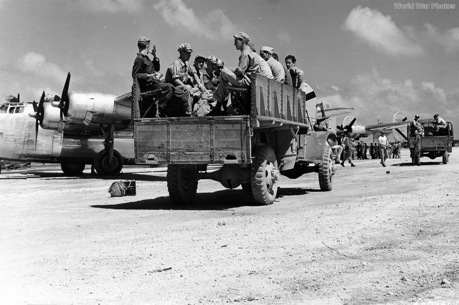 494th BG crews ready for mission Angaur Palau 19 November 1944