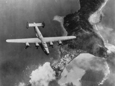 B-24 of the 43rd BG over Salamaua 13 August 1943