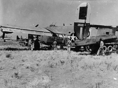 Battle Damaged B-24 42-95319 464th BG