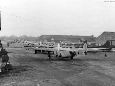 Factory-Fresh Liberators Arrive at 8th AF Depot 10 March 1944