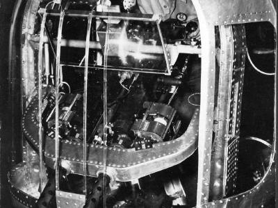 Rarly tail gun turret of B-24