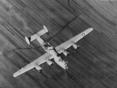 Hole in Fuselage of 98th BG, 344th BS B-24 „Finito Benito”