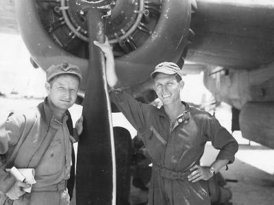 Lt. Col. Solomon Theodore Ted Willis pilot with the 48th BS, 41st BG after Ponape raid 1944