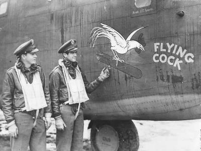 Pilot L.L. Brown with B-24 41-23724 of 409th BS, 93rd BG