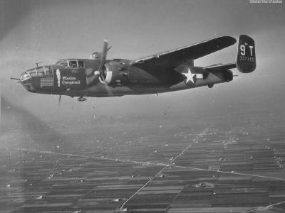 B-25J 43-27485 named MISSION COMPLETED 340th BG