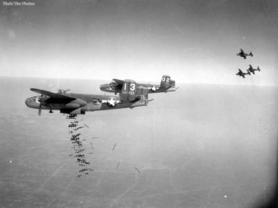B-25 321st BG dropping bombs