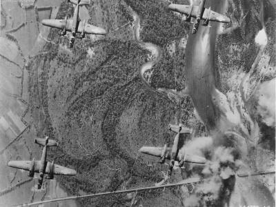 Mitchells bomb Galliate Road Bridge Near Milan 1944