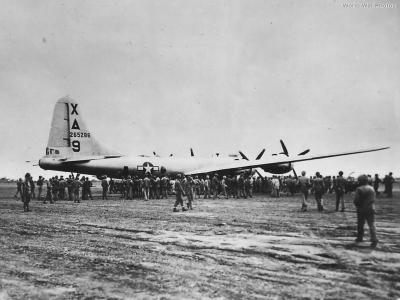 B-29 after emergency landing at Motoyama