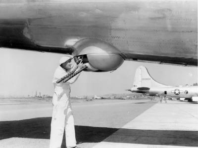 B-29 remote controlled bottom rear turret