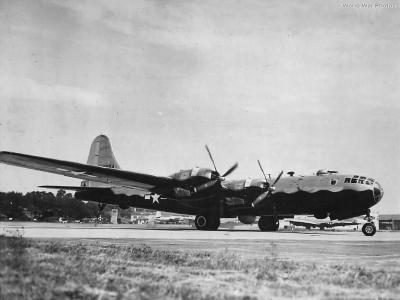 B-29 with black underside for night raids over Japan 1945