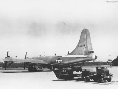 Loading blockbuster bomb on B-29 Marianas