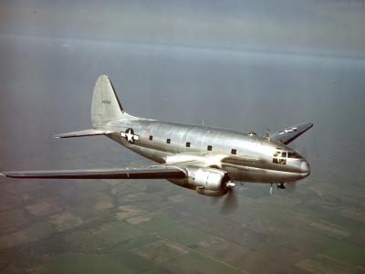 C-46A 43-47313 in natural metal finish