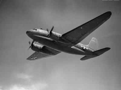 Curtiss C-46A in flight