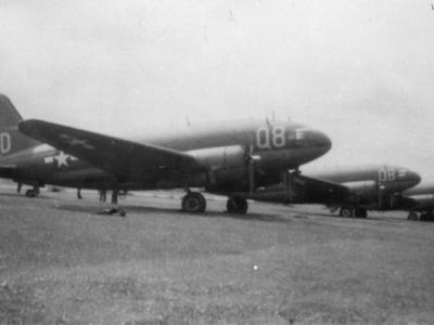 Curtiss C-46 Q8-D of the 349th Troop Carrier Group