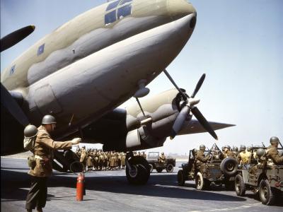 Soldiers waiting to board the C-46A 2