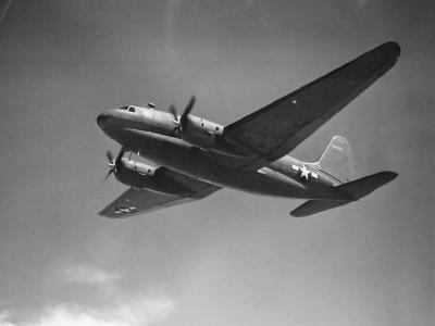Curtiss C-46 in flight