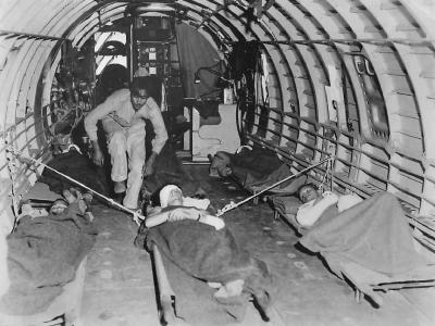 Wounded evacuated aboard C-46