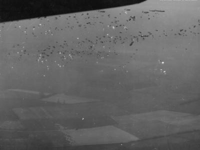 Paratroopers Drop C-47 Skytrain Rhine River Crossing
