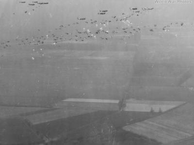 Paratroopers Jump C-47 Skytrain Rhine River Crossing