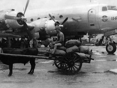 Mail for U.S Troops on Saipan delivered by Douglas R5D