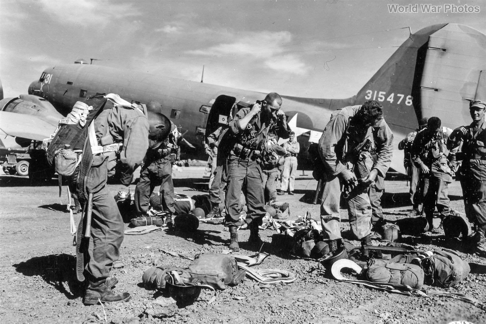 511th PIR preparing for their first combat jump on Tagaytay Ridge Luzon