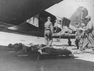 Ambulance Plane on Iwo Jima for Evacuation