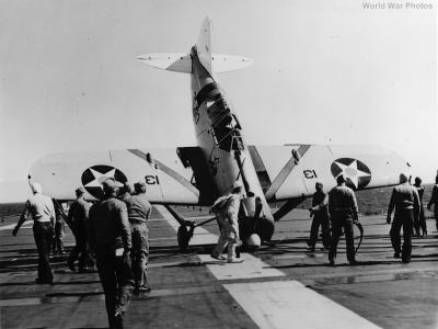 Jimmy Thatch F2A USS Saratoga