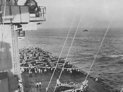 Landing Crews Maneuver F2A into Position