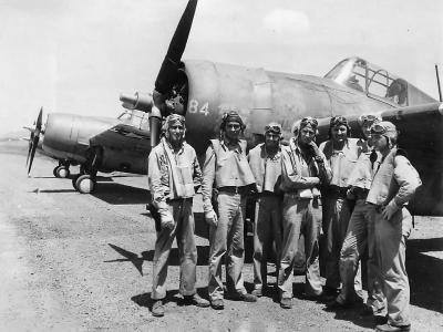 F4F 84 VMF-121 Ace Joe Foss and Joe’s Flying Circus Pilots on Guadalcanal 1943