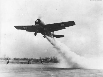 F4F during testing of JATO Jacksonville ’44