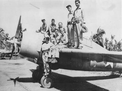VMF-121 Ace Joe Foss and Joe’s Flying Circus pilots on Guadalcanal