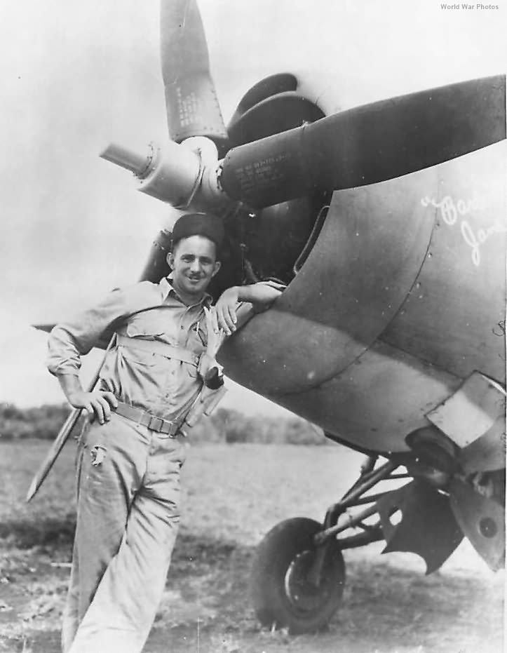VMF-224 Ace and MOH recipient Robert Galer and F4F named Barbara Jane 1942
