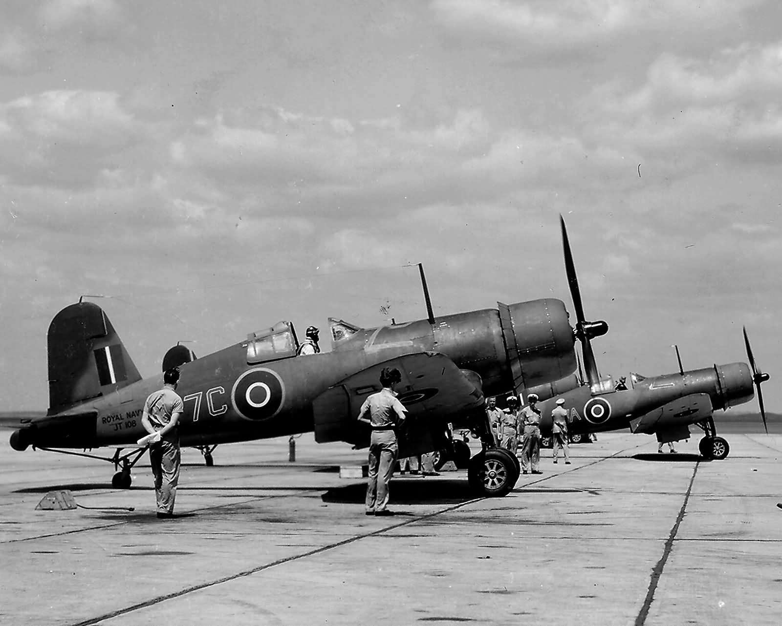 British Fleet Air Arm Chance Vough F4U Corsair JT108 7C 1943