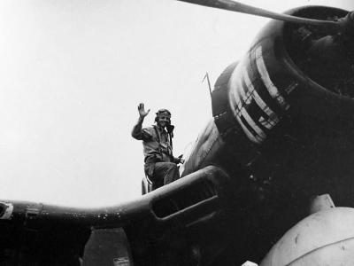 Major Jeff Dorroh VMF-323 Ace On F4U-1D